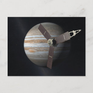 Künstlerwiedergabe von JUNO Orbiter am Jupiter Postkarte
