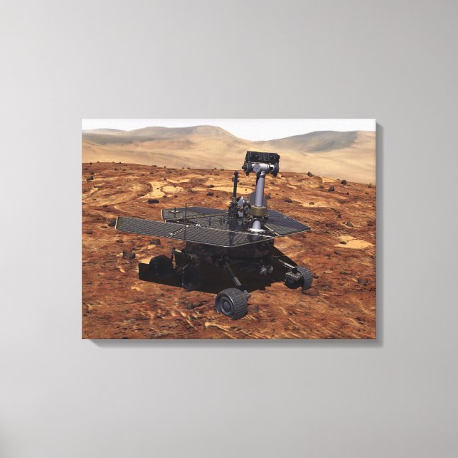 Künstlerwiedergabe von Mars Rover 2 Leinwanddruck (Vorderseite)