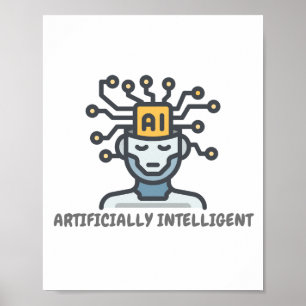 Künstlich Intelligentes Textdesign Poster