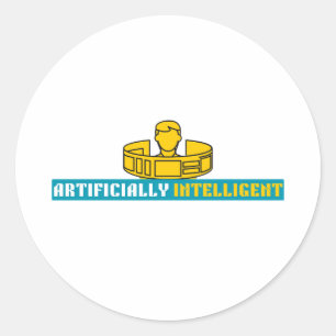 Künstlich Intelligentes Textdesign Runder Aufkleber