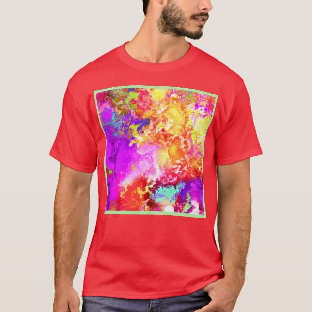 Künstliche Abstrakte Farbexplosionen T-Shirt (Vorderseite)