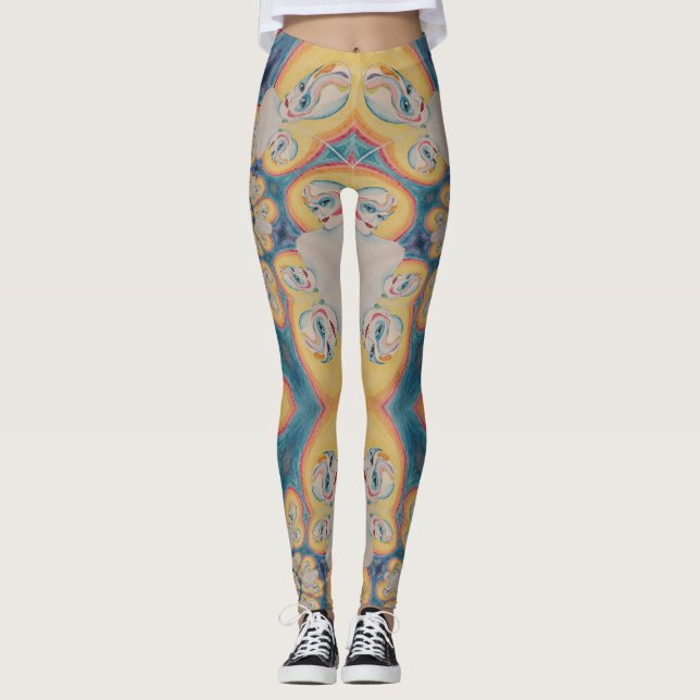 Künstliche Alien Yoga Hose Leggings (Vorderseite)
