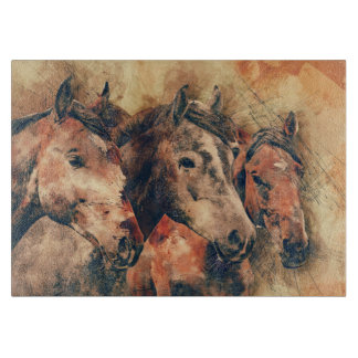 Künstliche Aquarellmalerei Schneidebrett