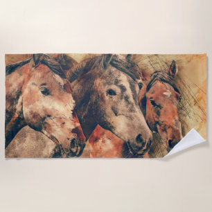 Künstliche Aquarellmalerei Strandtuch
