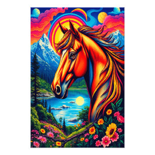 Künstliche Ausdrucksformen von Pferden Fotodruck