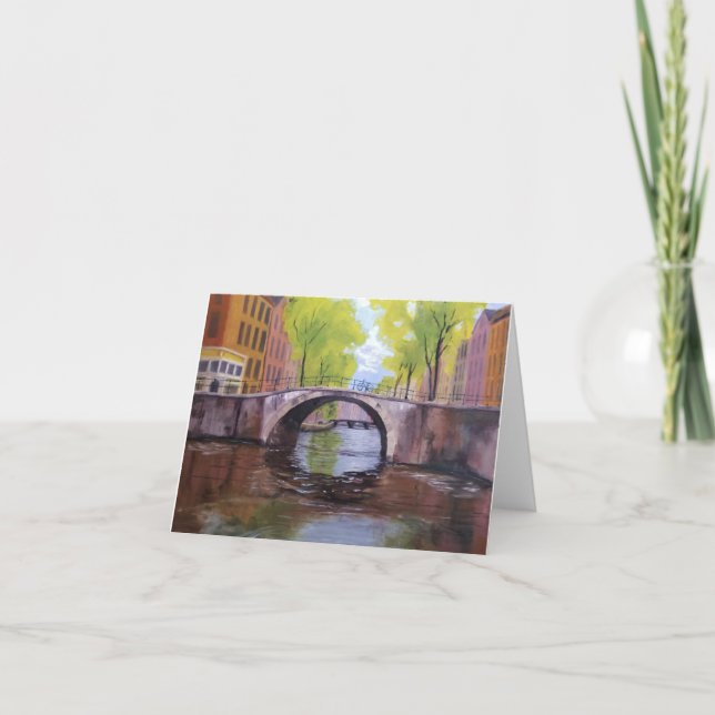 Künstliche Canal Note Card Dankeskarte (Vorderseite)