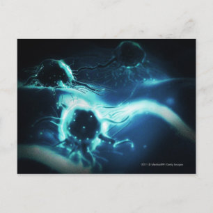 Künstliche Darstellung von Krebszellen Postkarte