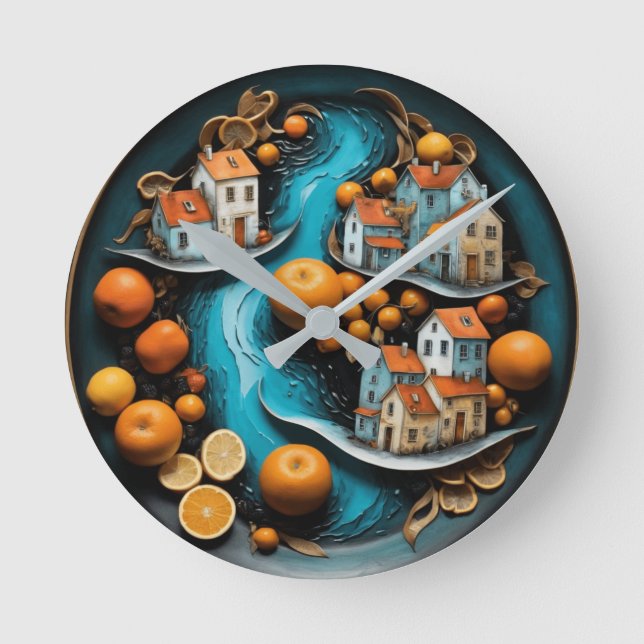 Künstliche Fruchtzeit Runde Wanduhr (Vorderseite)