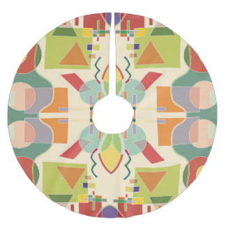 Künstliche Geometrie: farbiges nahtloses Muster Polyester Weihnachtsbaumdecke