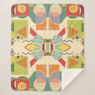 Künstliche Geometrie: farbiges nahtloses Muster Sherpadecke