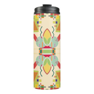 Künstliche Geometrie: farbiges nahtloses Muster Thermosbecher