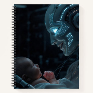 Künstliche Grace - Futuristischer Roboter und Baby Notizbuch