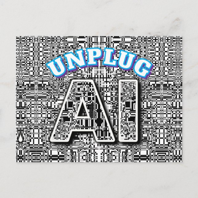 KÜNSTLICHE INTELLIGENZ ABKOPPELN  POSTKARTE (Vorderseite)