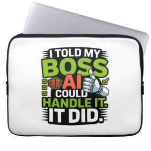 Künstliche Intelligenz Boss AI Funny Design Laptopschutzhülle