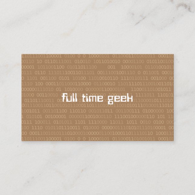 Künstliche Intelligenz Computer AI Binärnummern Visitenkarte (Vorderseite)