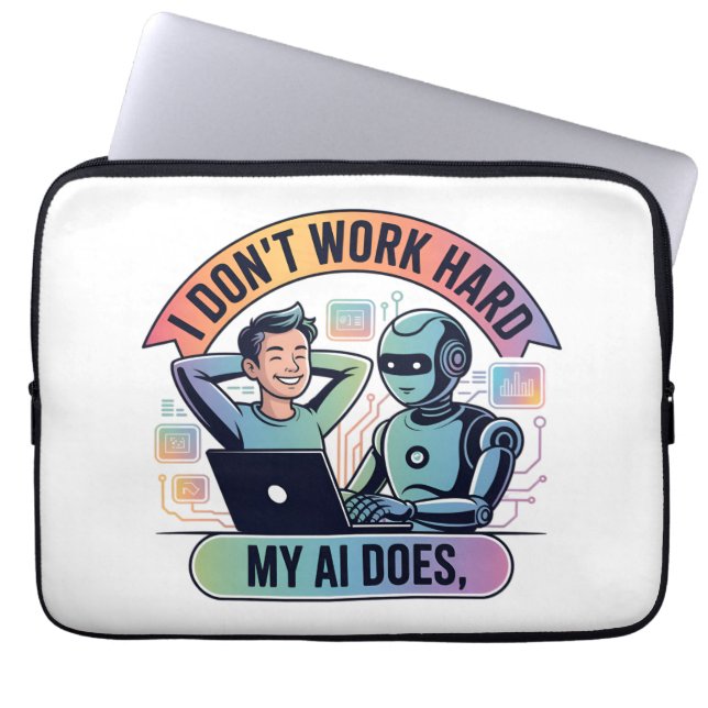 Künstliche Intelligenz funktioniert klüger Laptopschutzhülle (Vorderseite)