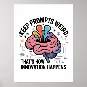 Künstliche Intelligenz Innovations-Gehirn-Design Poster