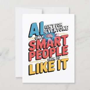 Künstliche Intelligenz Intelligente Leute lustige Postkarte