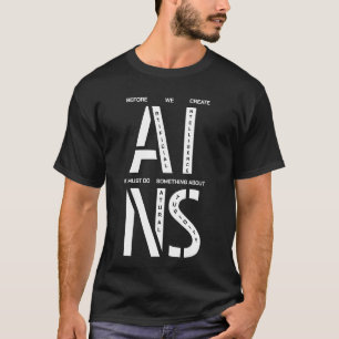 Künstliche Intelligenz modern und einfach schwarz T-Shirt