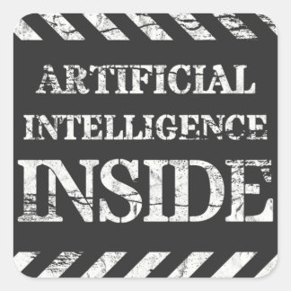 Künstliche Intelligenz Quadratischer Aufkleber