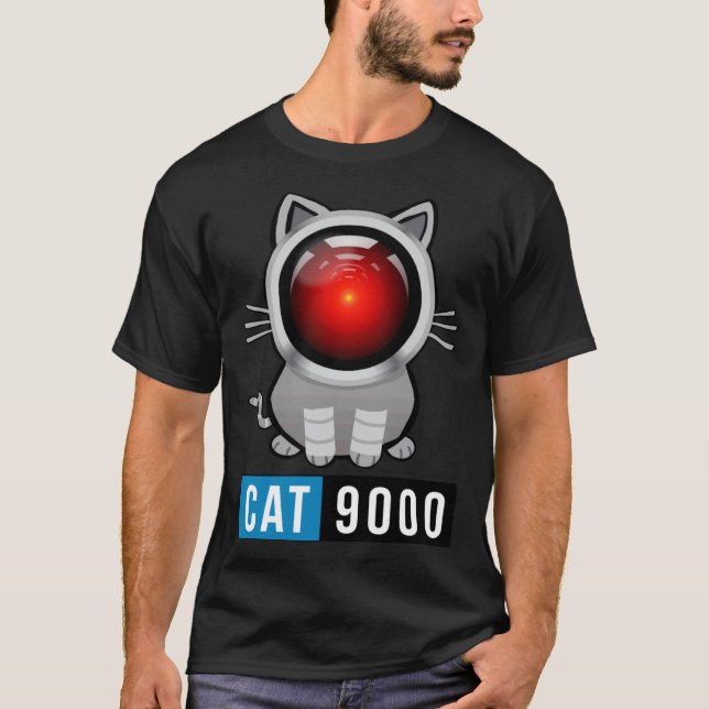 Künstliche Intelligenz Sci-Fi-Katze T-Shirt (Vorderseite)