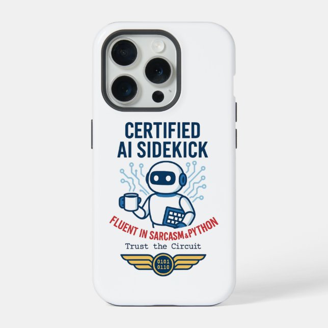 Künstliche Intelligenz Sidekick Funny Design iPhone Hülle (Rückseite)