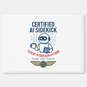 Künstliche Intelligenz Sidekick Funny Design Magnet