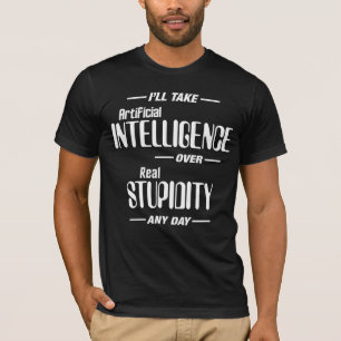 Künstliche Intelligenz über wirkliche Dummheit lus T-Shirt