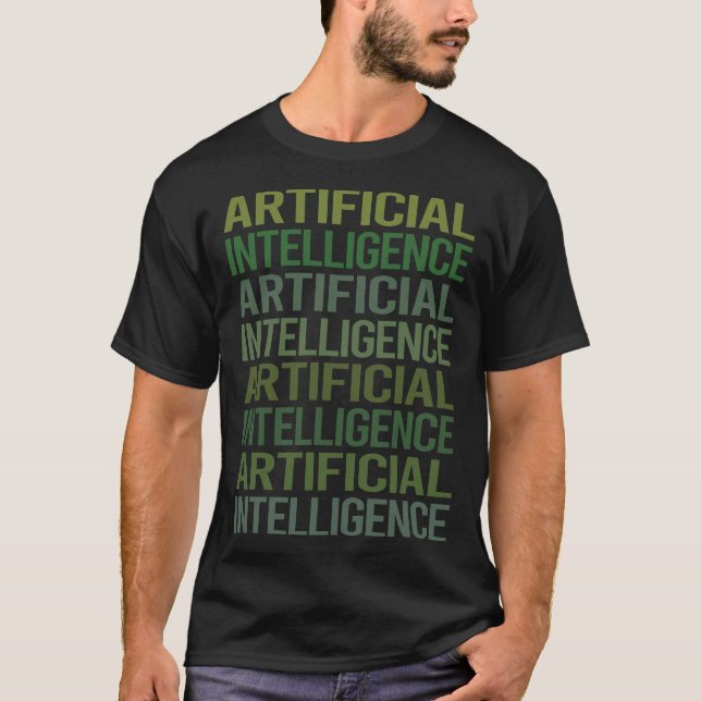 Künstliche Intelligenz von Grünem Text T-Shirt (Vorderseite)