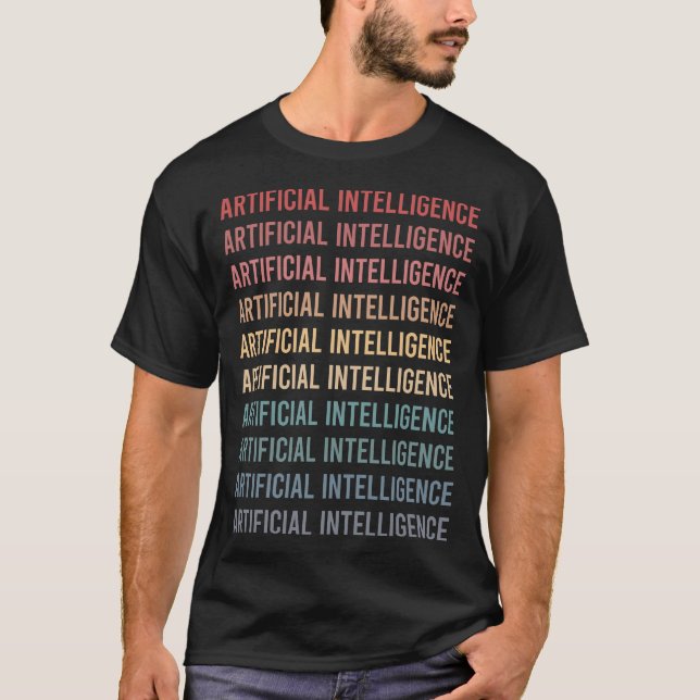 Künstliche Intelligenz von Retro Text T-Shirt (Vorderseite)