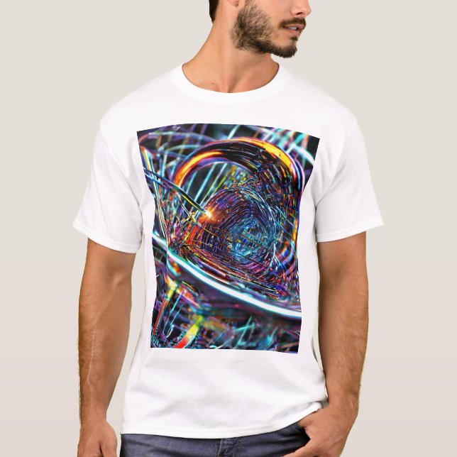 Künstliche Interpretation des elektromagnetischen  T-Shirt (Vorderseite)