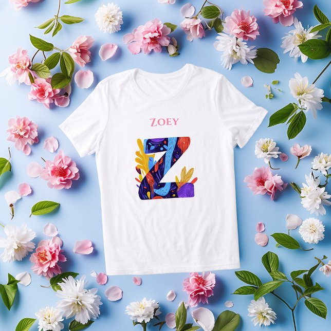 Künstliche Monogramm - Letter Z Bold und farbenfro Tri-Blend Shirt (Von Creator hochgeladen)