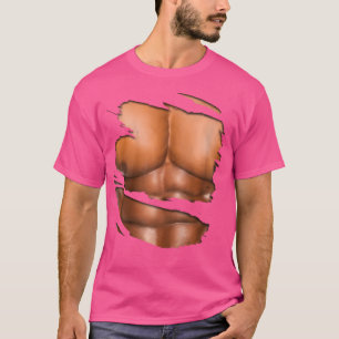 Künstliche Muskeln unter Kleidung Sechserpack geri T-Shirt