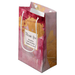 Künstliche Pinselstriche Schlaganfälle Gold und Pi Kleine Geschenktüte