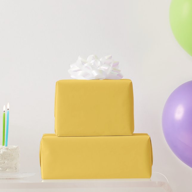 Künstliche Sonne Zitronengelb Frühling Sommer Farb Geschenkpapier (Partygeschenke)