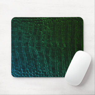 Künstlicher grüner Alligator-Krokodillederdruck Mousepad