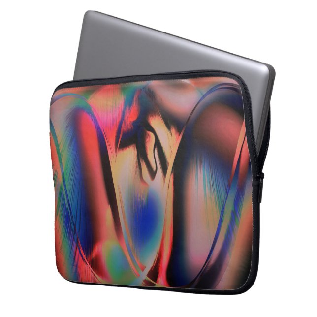 Künstlicher Spätnachmittag, aufgeblasener Stil Laptopschutzhülle (Vorderseite Links)