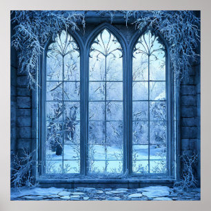 Künstlicher Winterschnee Szenische Illusion Heimde Poster