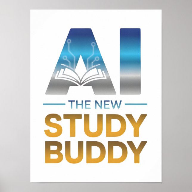 Künstliches Intelligenz-Studienbuddy-Design Poster (Vorne)