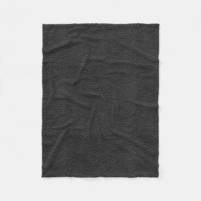 Künstliches schwarzes Leder Fleecedecke (Vorderseite)