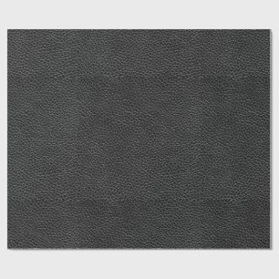 Künstliches schwarzes Leder Geschenkpapier