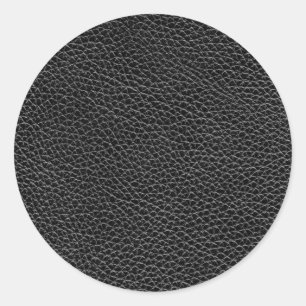 Künstliches schwarzes Leder Runder Aufkleber