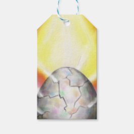 Kunstlicht, das aus großen Ostereiern ausbricht Geschenkanhänger