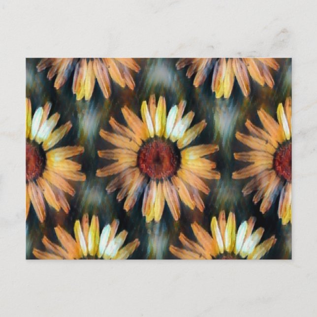 Kunstlichtblume Herbst Postkarte (Vorderseite)
