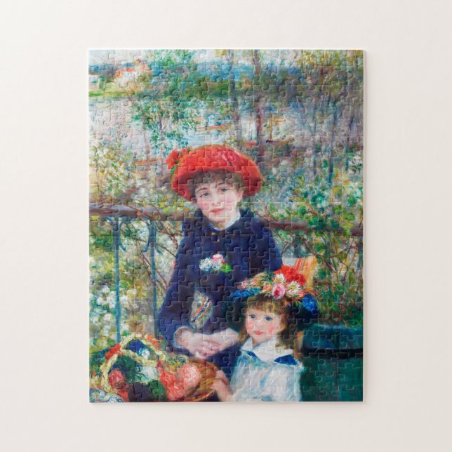 Kunstliebhaber geben zwei Schwestern Renoir Malere Puzzle (Vertikal)