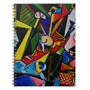 Kunstmalerei Abstrakte Dreieck-Kurve Quadrat, Pabl Notizblock