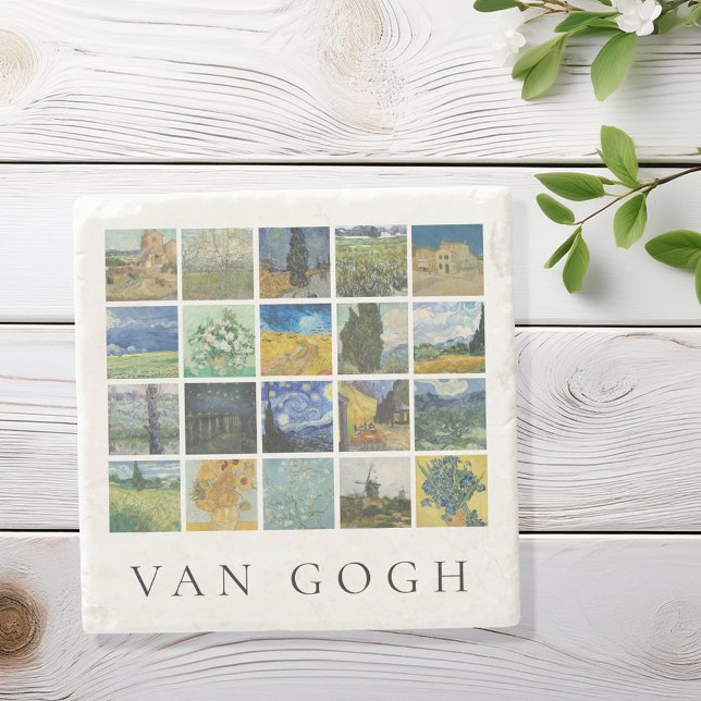 Kunstmalerei Collage Vincent Van Gogh Steinuntersetzer (Von Creator hochgeladen)