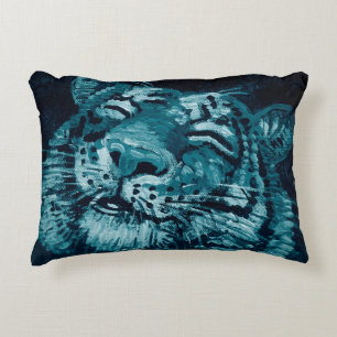 Kunstmalerei Fine Art Oil Color niedlicher Tiger i Dekokissen