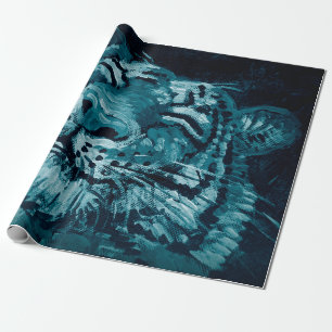 Kunstmalerei Fine Art Oil Color niedlicher Tiger i Geschenkpapier