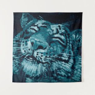 Kunstmalerei Fine Art Oil Color niedlicher Tiger i Wandteppich